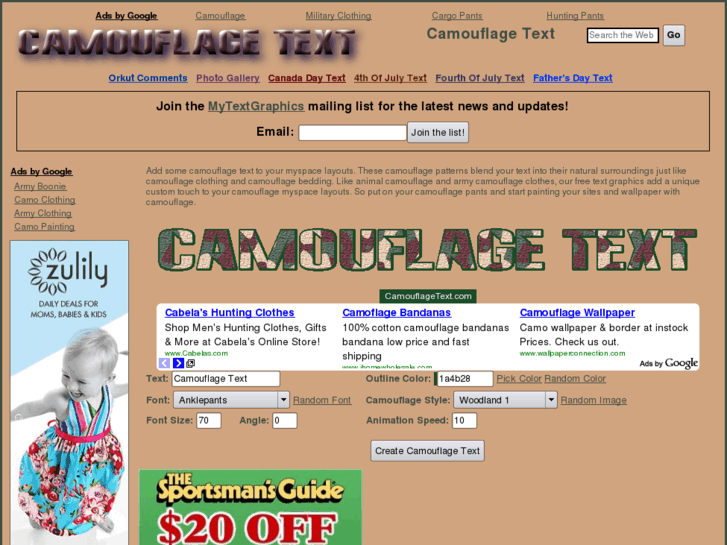 www.camouflagetext.com