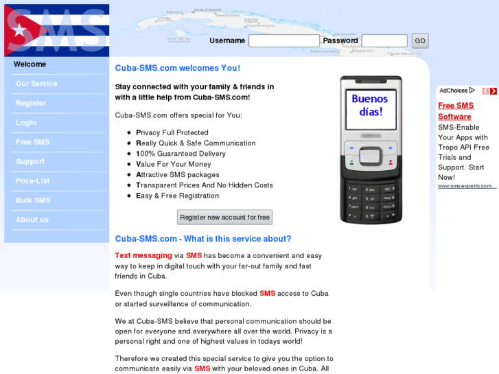 www.cuba-sms.com