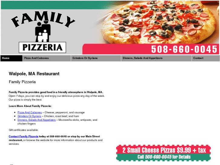 www.familypizzawalpole.net