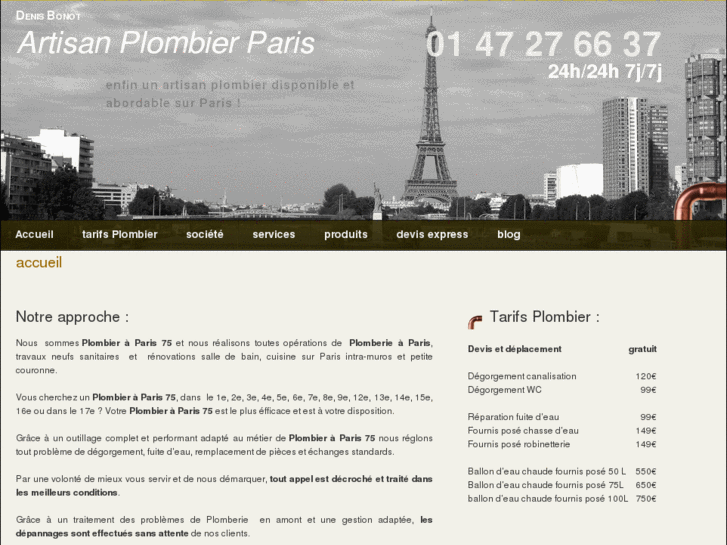 www.plombier-sur-paris.com