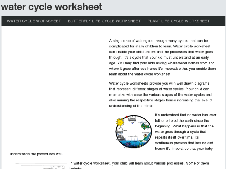 www.watercycleworksheet.info