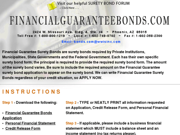 www.financialguaranteebonds.com