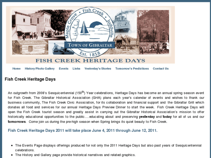 www.fishcreekheritagedays.org