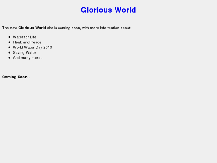 www.gloriousworld.org