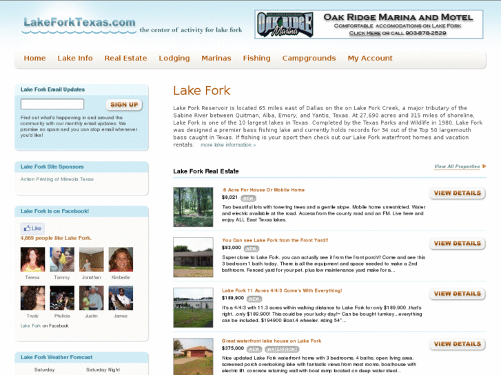 www.lakeforktexas.com