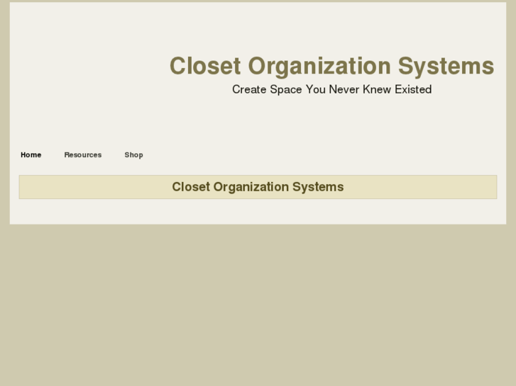 www.closetorganizationsystems.net