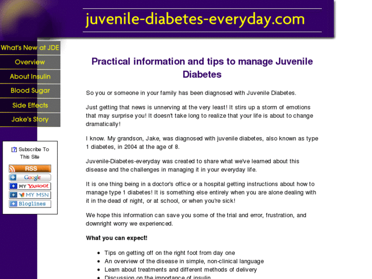 www.juvenile-diabetes-everyday.com