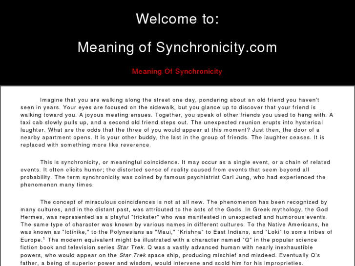 www.meaningofsynchronicity.com