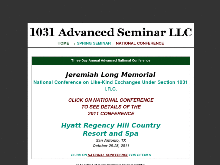 www.1031advancedseminar.com