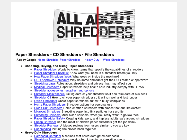 www.allaboutshredders.com