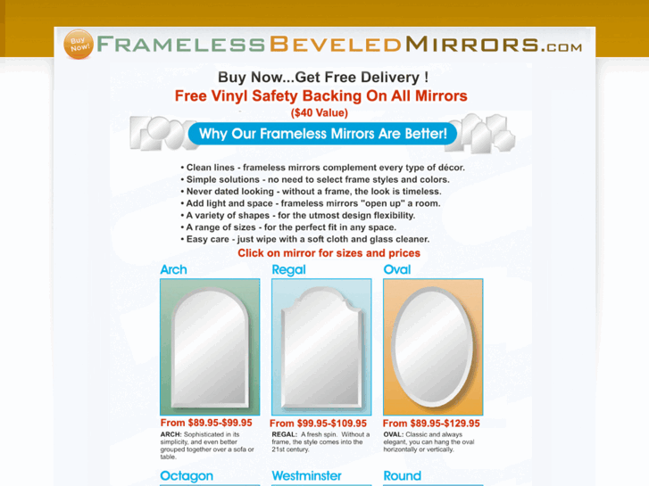 www.framelessbeveledmirrors.com