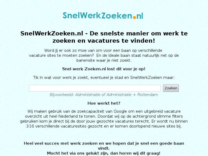 www.snelwerkzoeken.nl