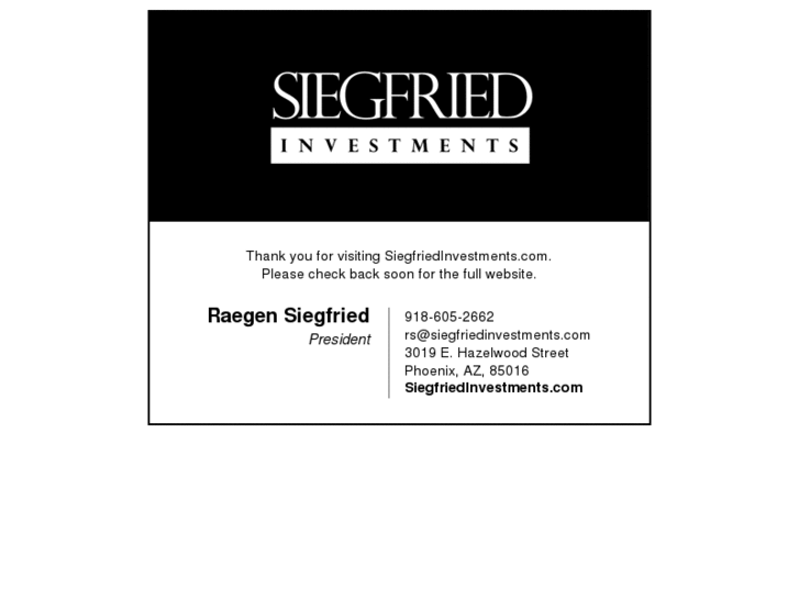 www.siegfriedfamilyfoundation.com