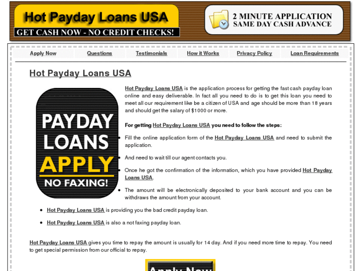 www.hotpaydayloansusa.com