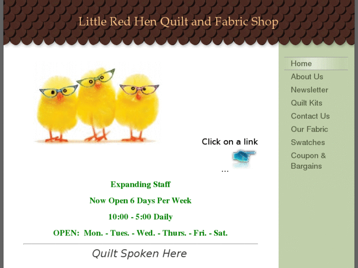 www.littleredhenquiltandfabricshop.com