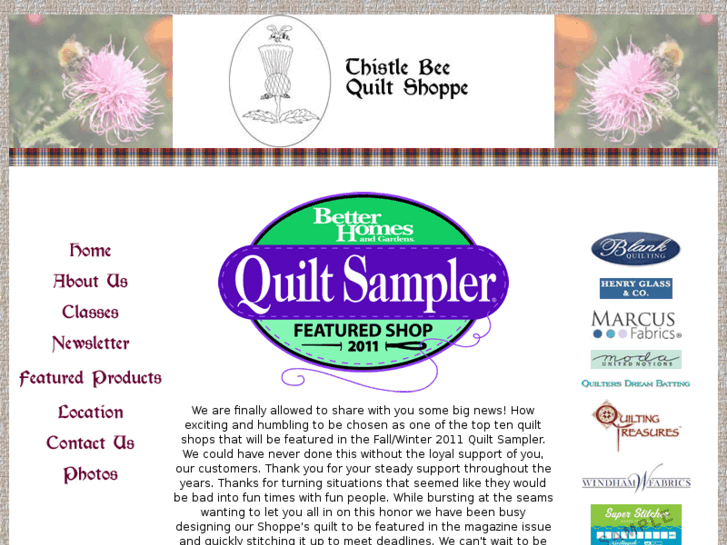 www.thistlebeequiltshoppe.com