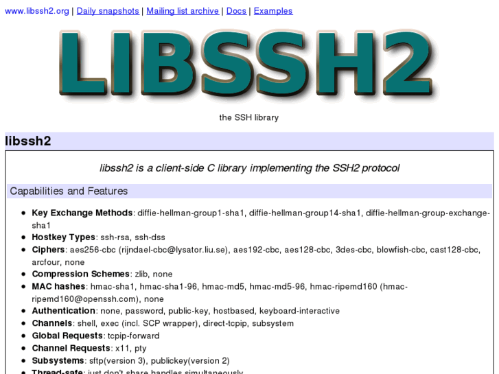 www.libssh2.org