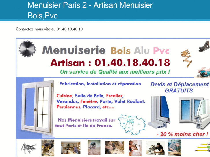 www.menuisierparis2.com