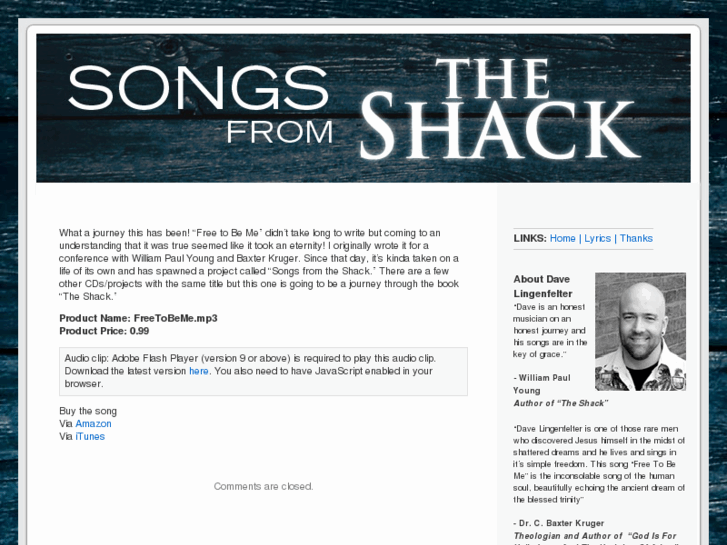 www.songsfromtheshack.com