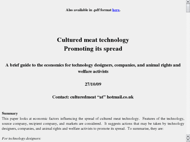 www.supportculturedmeat.org