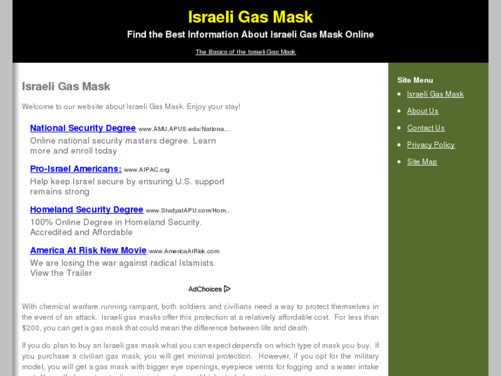 www.israeligasmask.net