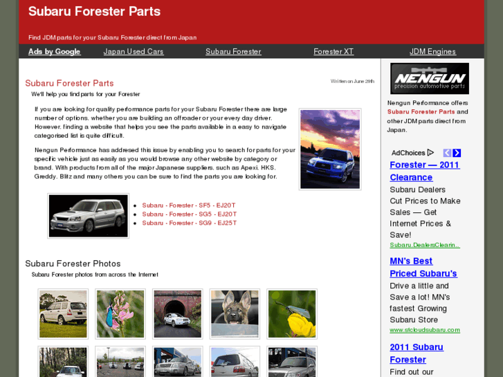 www.subaru-forester-parts.com