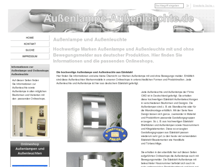 www.aussenlampe-aussenleuchte.de