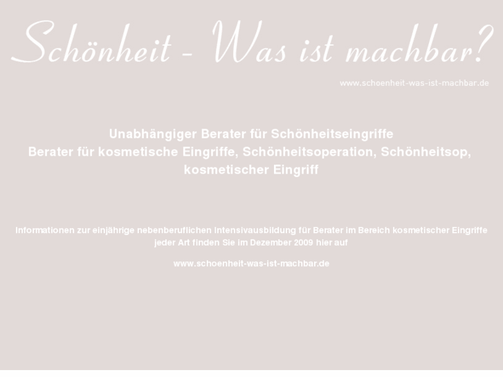 www.schoenheitwasistmachbar.com