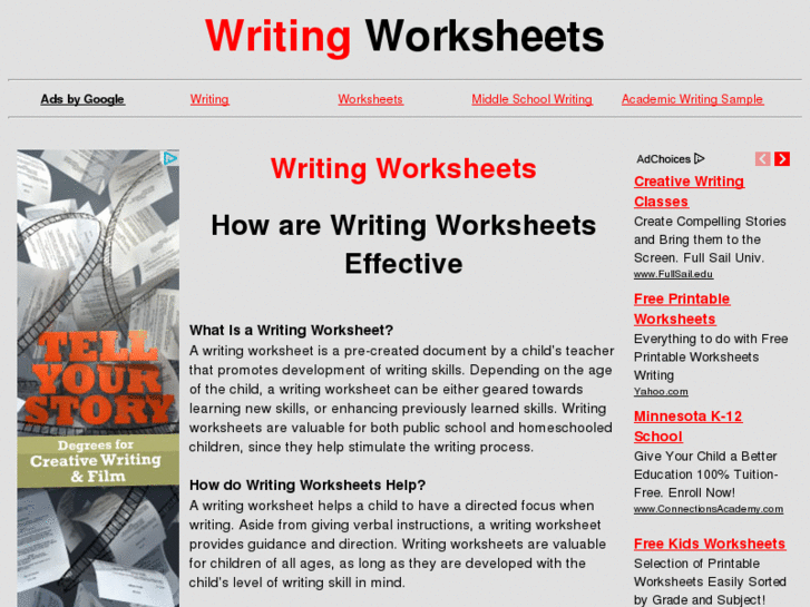 www.writingworksheets.org