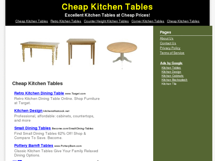 www.cheapkitchentables.org