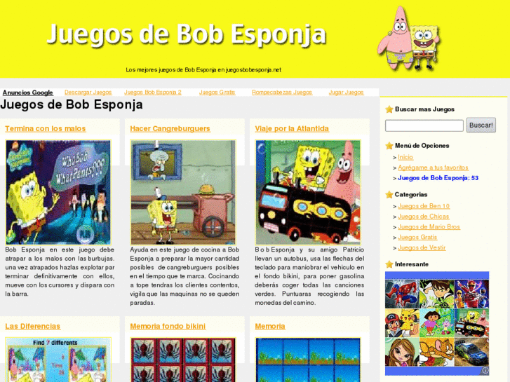 www.juegosbobesponja.net