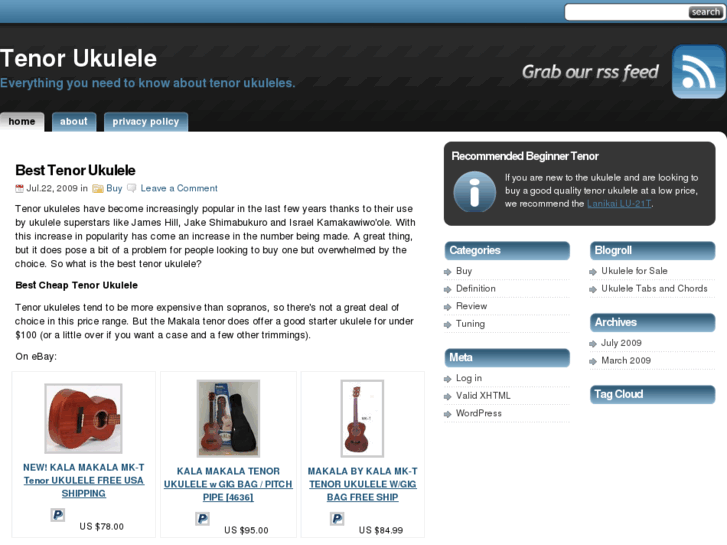 www.tenorukulele.net