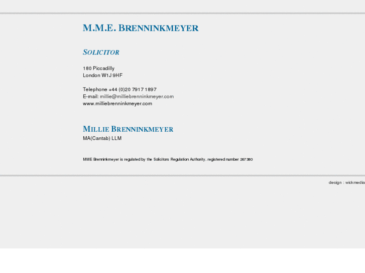 www.milliebrenninkmeyer.com