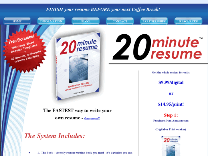 www.20minuteresume.com