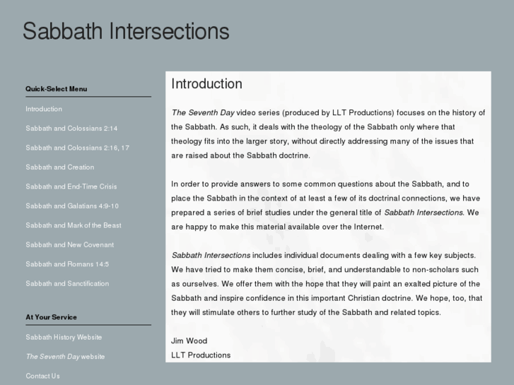 www.sabbathintersections.com