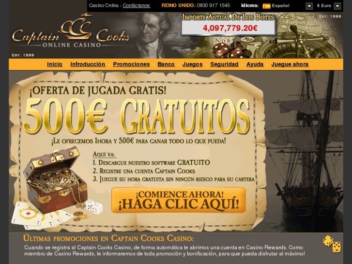 www.captaincookscasino.es