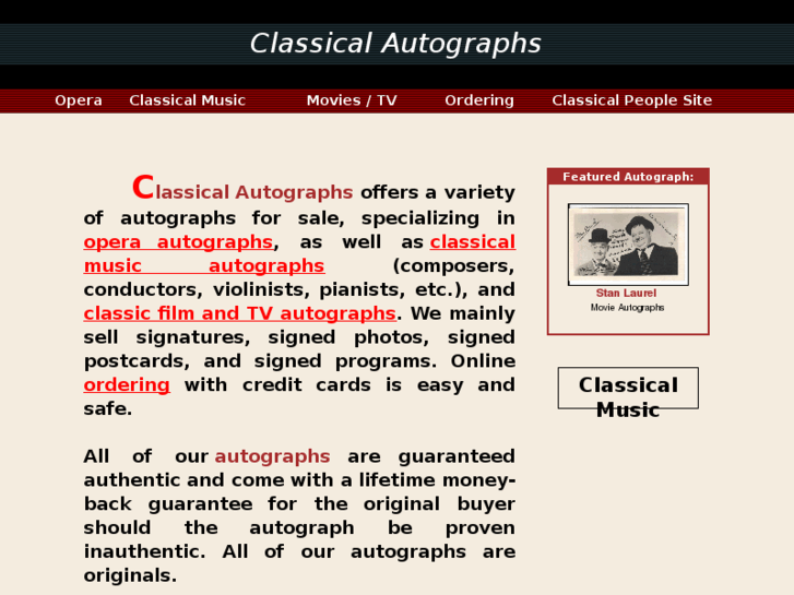 www.classicalautographs.com