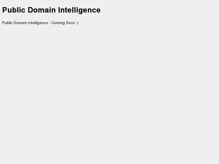 www.publicdomainintelligence.com