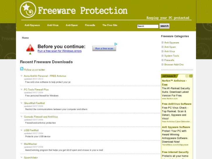 www.freewareprotection.com