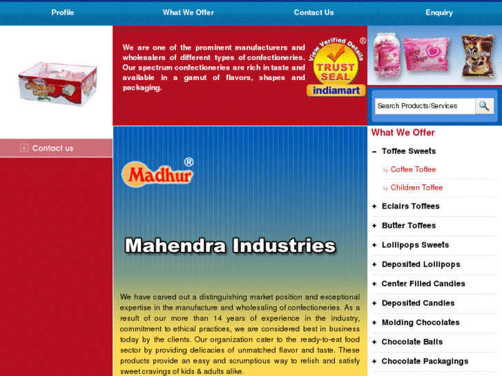 www.madhurconfectionery.com