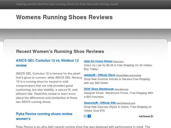 www.womensrunningshoesreviews.com