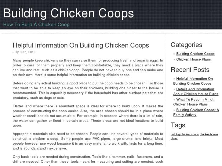 www.buildingchickencoops.net