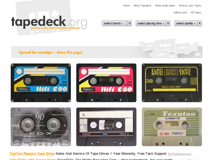 www.tapedeck.org