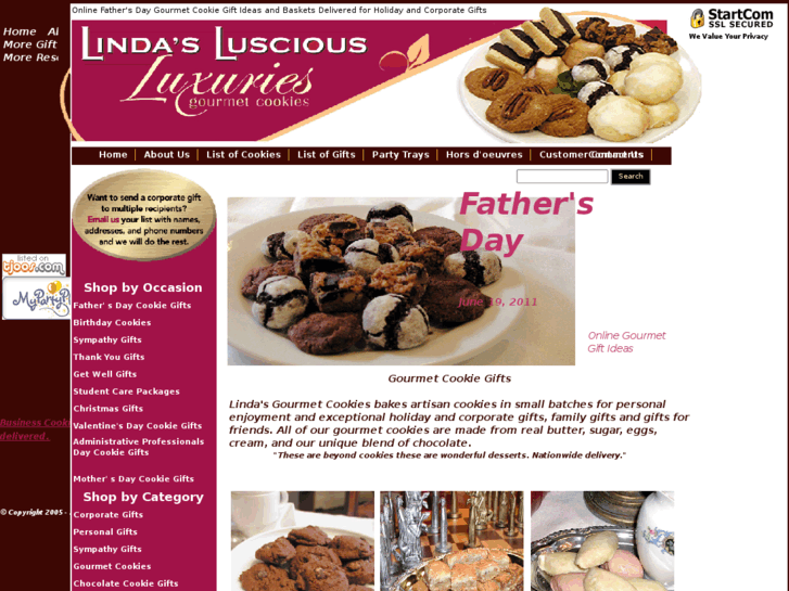 www.lindasgourmetcookies.com