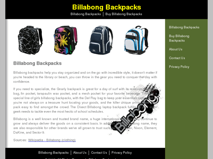 www.billabongbackpacks.com