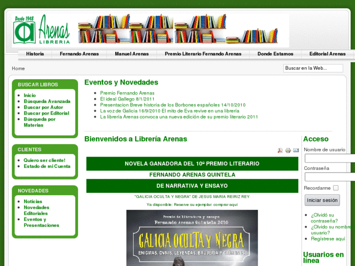 www.libreriaarenas.com