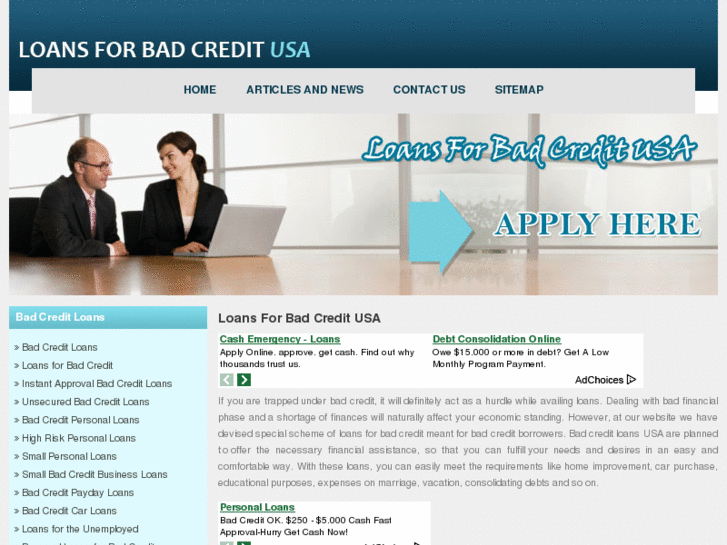 www.loansforbadcreditusa.com