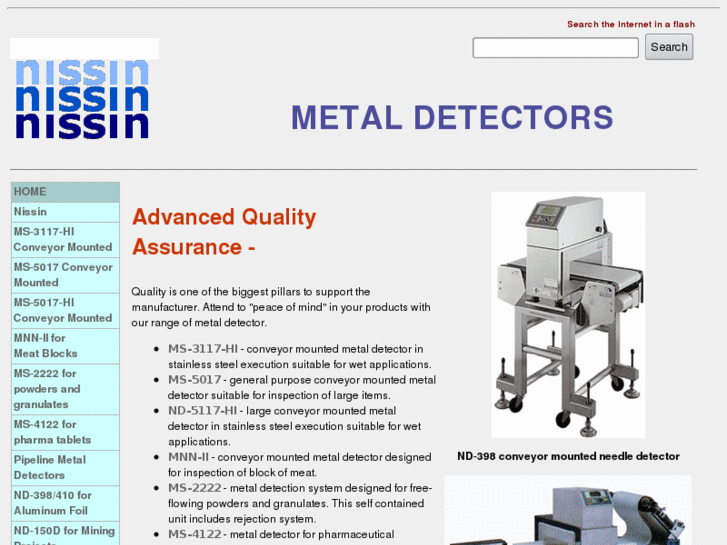 www.nissinmetaldetectors.com