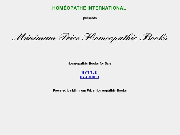 www.homeopathicbooks.org