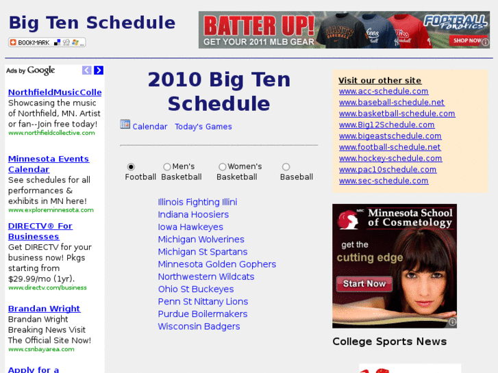 www.bigtenschedule.com